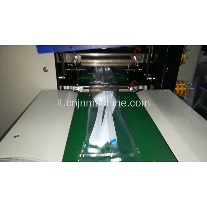 JN-250x Automatic Flow Wrappy Plastic Bag Borse Cestino Macchina da imballaggio